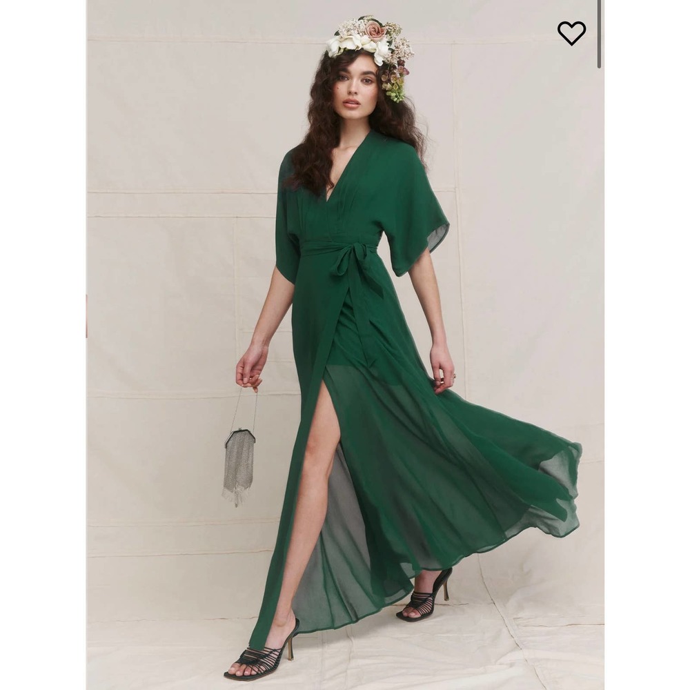 Reformation Winslow Dress Emerald Green Size XS‎ Brand New